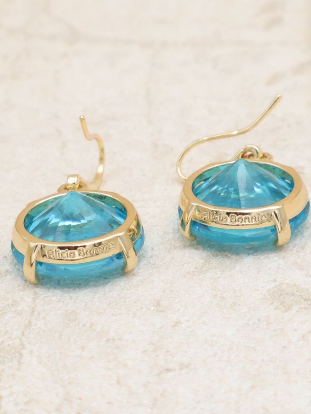Alicia Bonnie Lumi Drop Earrings Gold - Picture 2 of 3